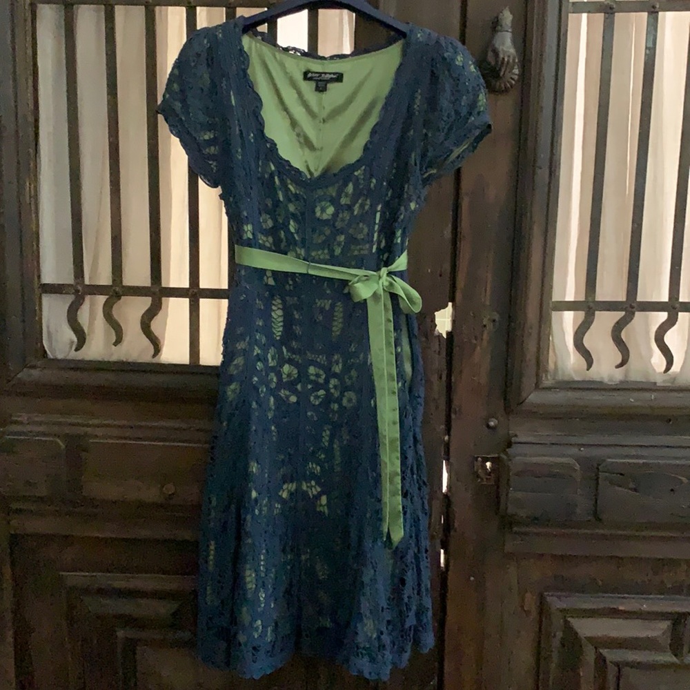 Betsey Johnson periwinkle blue lace dress